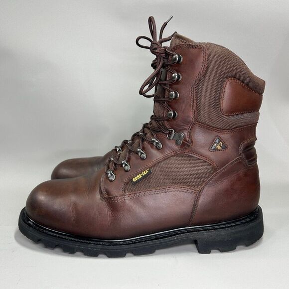 Rocky Ranger Boots Men's 12 Brown Leather Gore-Tex Insulated Vibram Waterproof - Picture 4 of 14
